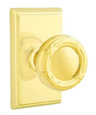 Emtek Ribbon and Reed Knob - Rectangular Rosette