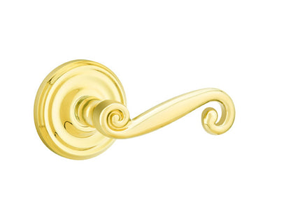 Emtek Rustic Lever Lifetime Brass-Regular Rosette