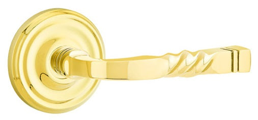 Emtek Santa Fe Lever Lifetime Brass-Regular Rosette