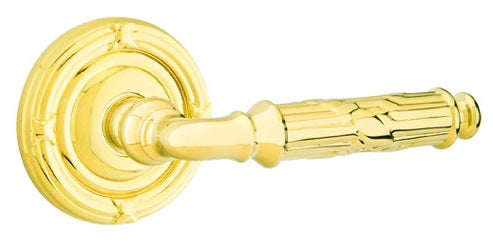 Emtek Ribbon and Reed Lever Lifetime Brass-Ribbon and Reed Rosette
