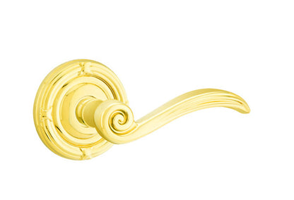 Emtek Elan Lever Lifetime Brass-Ribbon and Reed Rosette