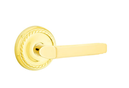 Emtek Milano Lever Lifetime Brass-Rope Rosette