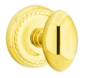Emtek Egg Interior Mortise Knob with Rope Rosette