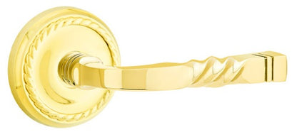 Emtek Santa Fe Lever Lifetime Brass-Rope Rosette