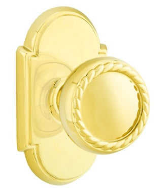 Emtek Rope Knob - Shown with #8 Rosette
