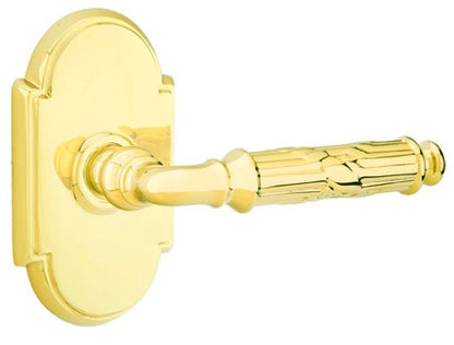 Emtek Ribbon and Reed Lever Lifetime Brass-Style 8 Rosette