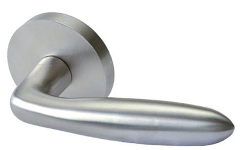 Linnea L26 Stainless Steel Door Lever with Round Rosette