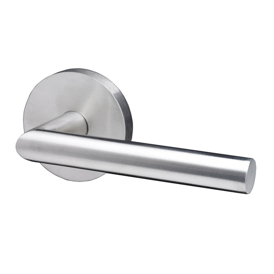 Linnea L02 Stainless Steel Door Lever with Round Rosette