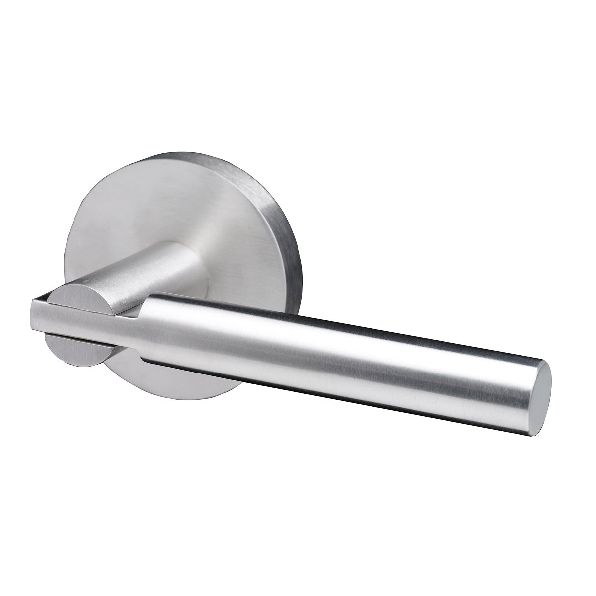 Linnea L63 Stainless Steel Door Lever with Round Rosette
