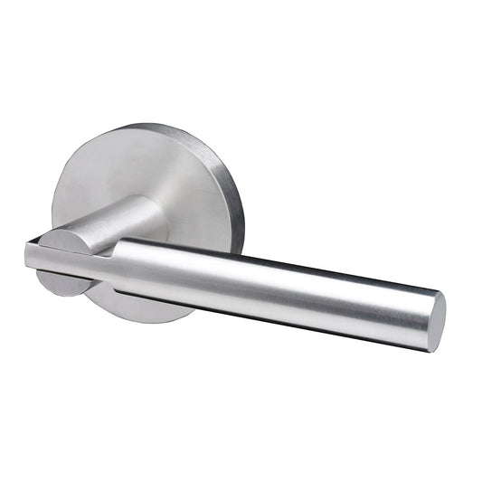 Linnea L63 Stainless Steel Door Lever with Round Rosette