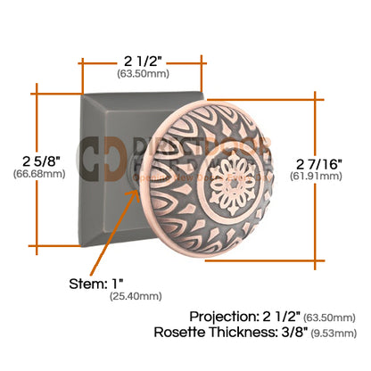 Emtek Lancaster Knob Specs Quincy Rosette