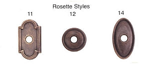 Rosette Options for the Emtek Lost Wax Cast Bronze Petal Door Knobs