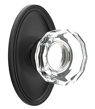 Emtek Lowell Crystal Knob with Oval Rosette