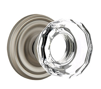 Emtek Lowell Crystal Knob with Regular Rosette