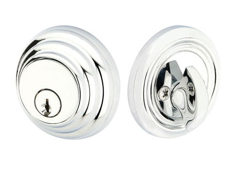 Emtek Low Profile Style Deadbolt - Polished Chrome