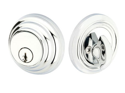 Emtek Low Profile Style Deadbolt - Polished Chrome
