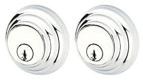 Emtek Low Profile Double Cylinder Deadbolt - Polished Chrome