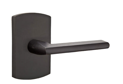 Emtek Sandcast Bronze Lariat Lever Handle with Style 4 Rosette