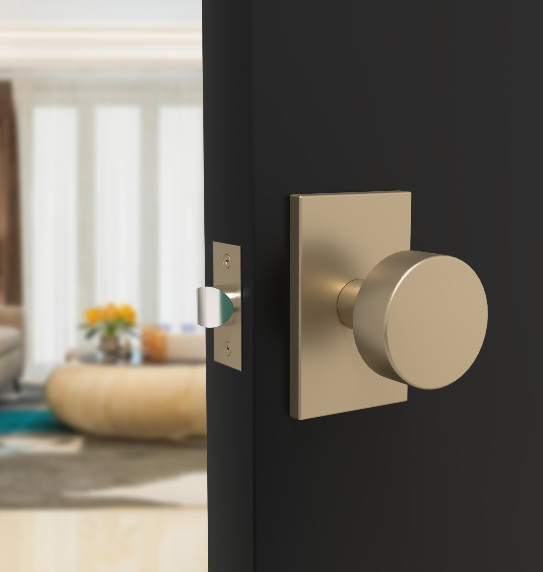 Mega Handles Laura Passage Satin Brass