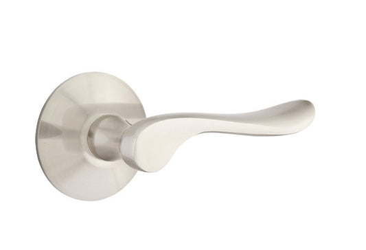Emtek Luzern Door Lever - Modern Rosette - Satin Nickel