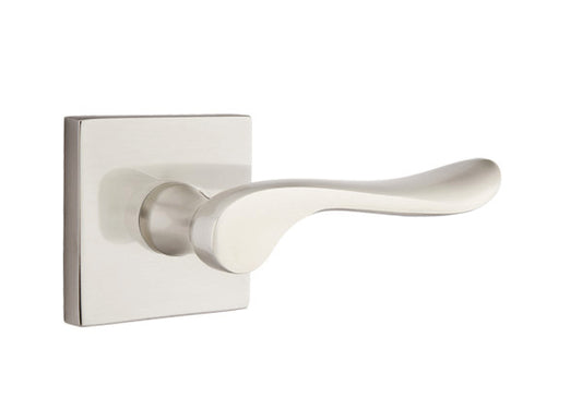Emtek Luzern Door Lever - Square Rosette - Satin Nickel