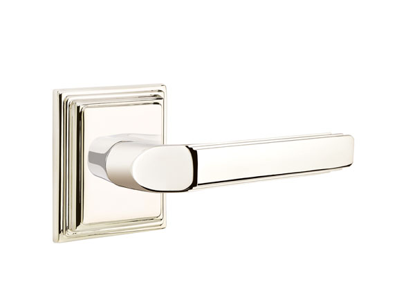 Emtek Milano Lever with Wilshire Rosette