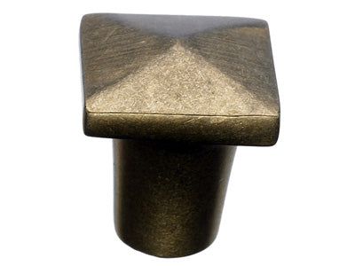 Aspen Square Knob in Light Bronze