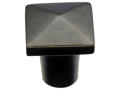 Aspen Square Knob in Medium Bronze