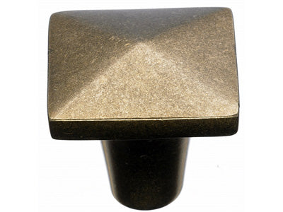 Aspen Square Knob in Light Bronze