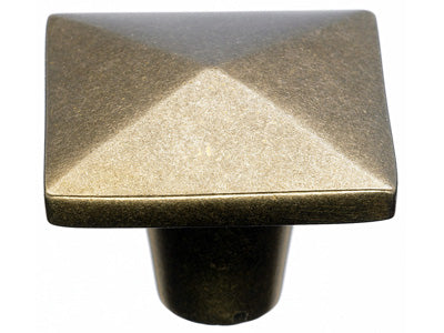 Aspen Square Knob in Light Bronze