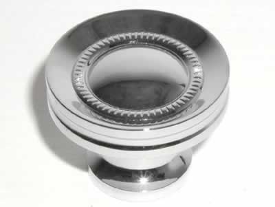 Top Knobs Somerset Button Faced Cabinet Knob in Polished Chrome
