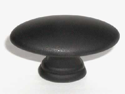 Top Knobs Nouveau Oval Cabinet Knob in Flat Black
