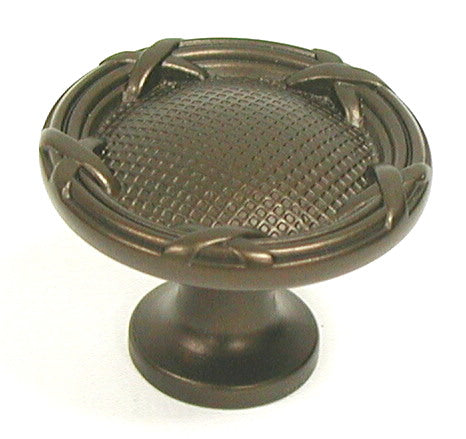 Top Knobs Edwardian Ribbon & Reed Knob in Oil Rubbed Bronze