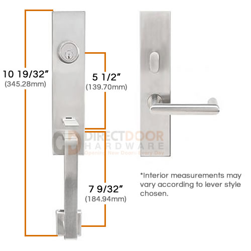 Inox Manhattan Tubular Handleset