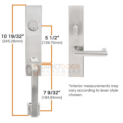 Inox Manhattan Tubular Handleset
