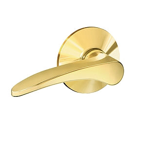 Schlage Manhattan Lever in Bright Brass