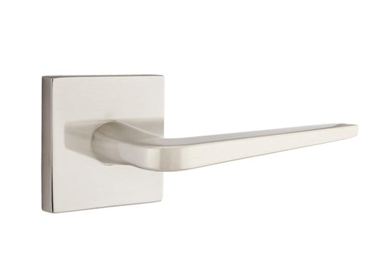 Emtek Athena Door Lever - Square Rosette - Satin Nickel