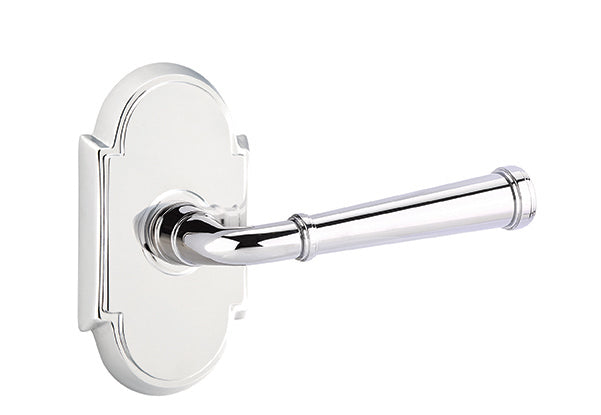 Emtek Merrimack Lever With #8 Rosette Polished Nickel