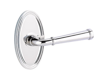 Emtek Merrimack Lever With Oval Rosette Polished Nickel