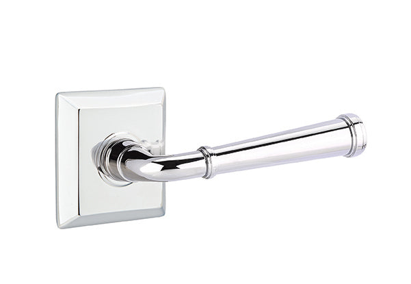 Emtek Merrimack Lever With Quincy Rosette Polished Chrome