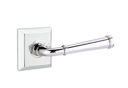 Emtek Merrimack Lever With Quincy Rosette Polished Chrome