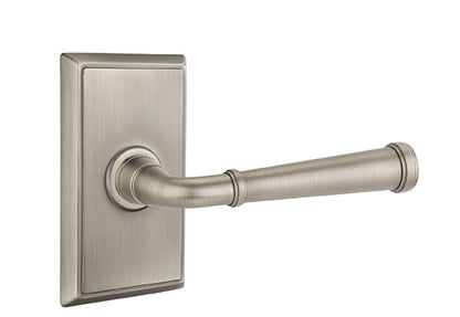 Emtek Merrimack Lever With Rectangular Rosette Pewter