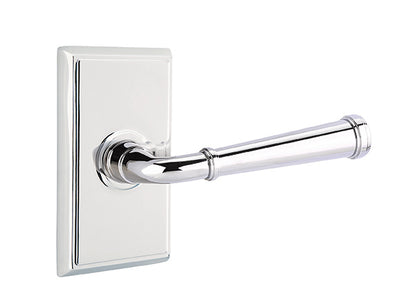 Emtek Merrimack Lever With Rectangular Rosette Polished Nickel