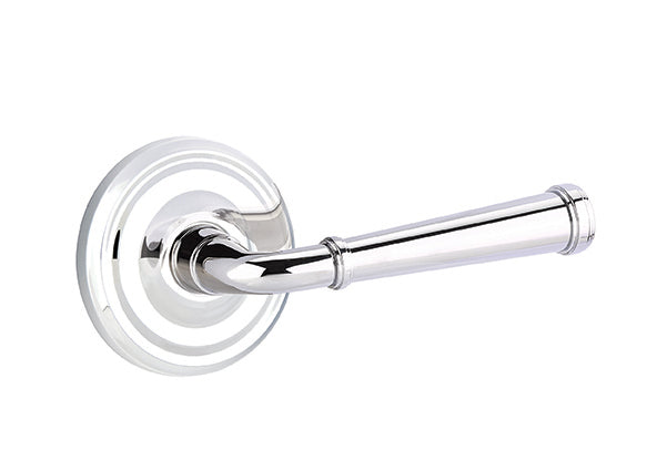 Emtek Merricmack Lever With Regular Rosette Polished Nickel