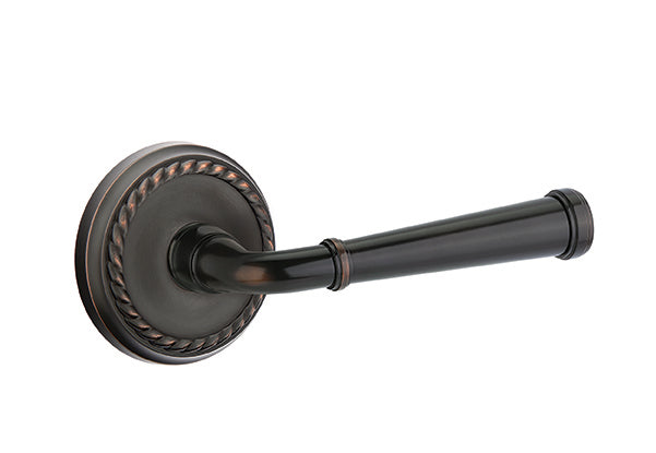 Emtek Merrimack Lever With Rope Rosette Oil Rubbed Bronze