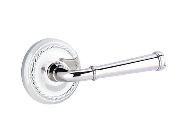 Emtek Merrimack Lever With Rope Rosette Polished Chrome