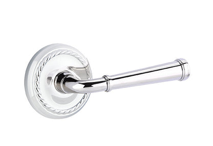 Emtek Merrimack Lever With Rope Rosette Polished Chrome