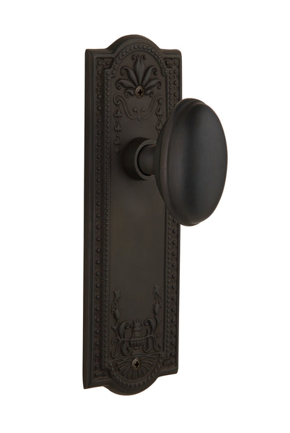 Nostalgic Warehouse Meadows Plate with Homestead Knob - Oil-Rubbed Bronze