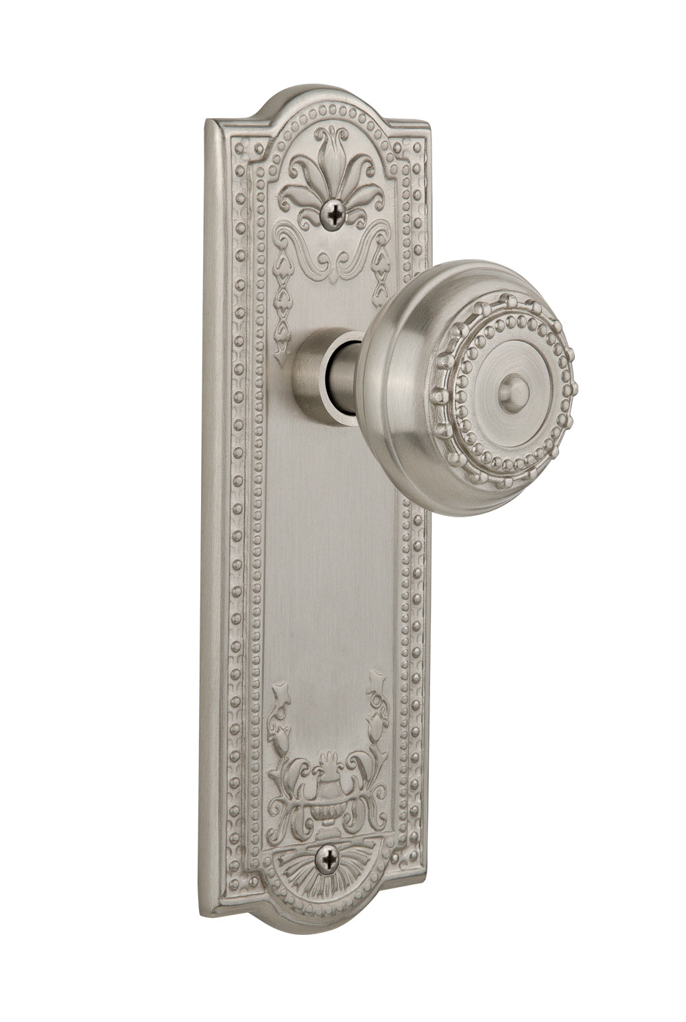 Nostalgic Warehouse Meadows Plate with Meadows Knob - Satin Nickel