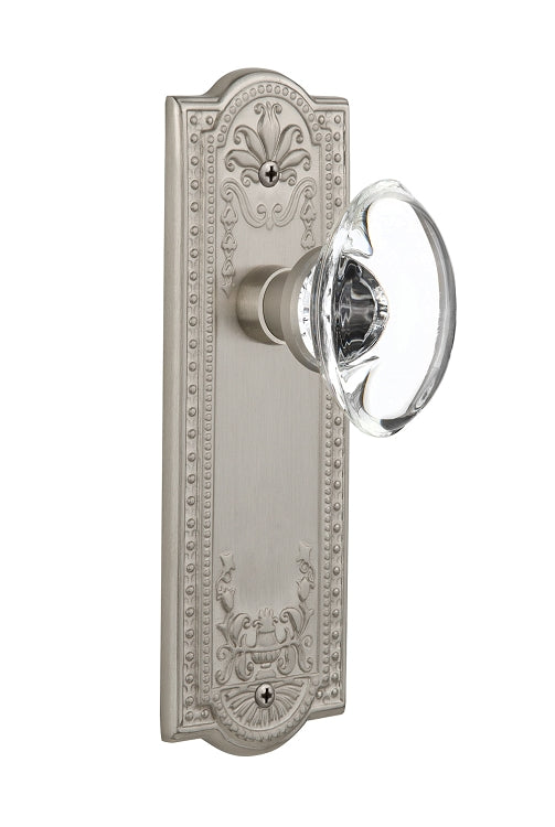 Nostalgic Warehouse Meadows Plate with Oval Clear Crystal Knob